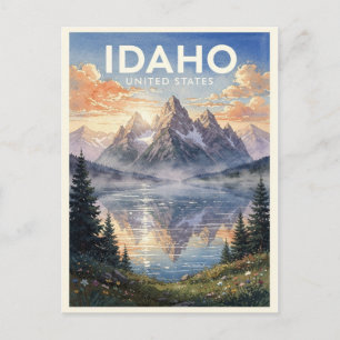 Idaho USA Vintage Reise Postkarte