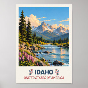 Idaho USA – Vintage Reiseplakat Poster