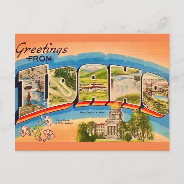 Idaho Vintage Postcard Postkarte (Vorderseite)