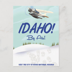 Idaho! Vintage Reiseposter Cartoon Postkarte