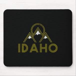 Idaho Vintage Retro Berge Wandern Souvenir Geschen Mousepad