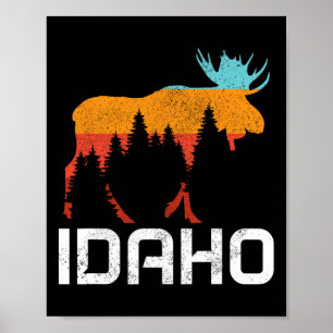 Idaho Vintage Retro Pride Souvenir Elch Natur Hi Poster