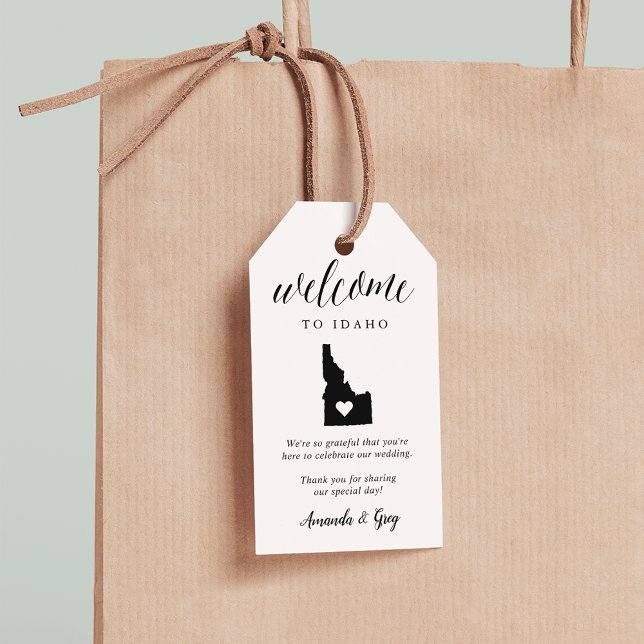 Idaho Wedding Welcome Geschenkanhänger (Von Creator hochgeladen)