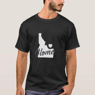 Idaho Zuhause Kontur Map USA Amerika T-Shirt