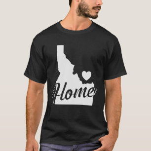 Idaho Zuhause Kontur Map USA Amerika T-Shirt