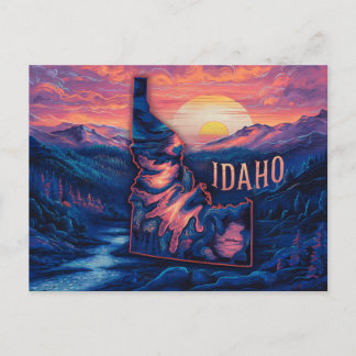 Idaho's leuchtende Landschaft Vibrant Karte Kunst