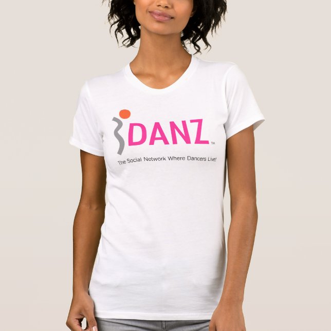 iDANZ Logo-weißes Unterhemd angepasst (Vorderseite)