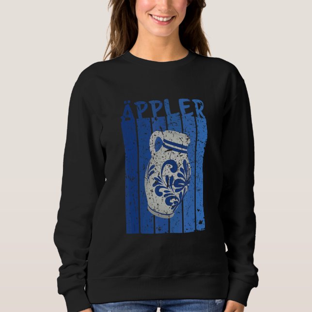 Idea Apple Wine Bembel Hessian Appeiller Sweatshirt (Vorderseite)