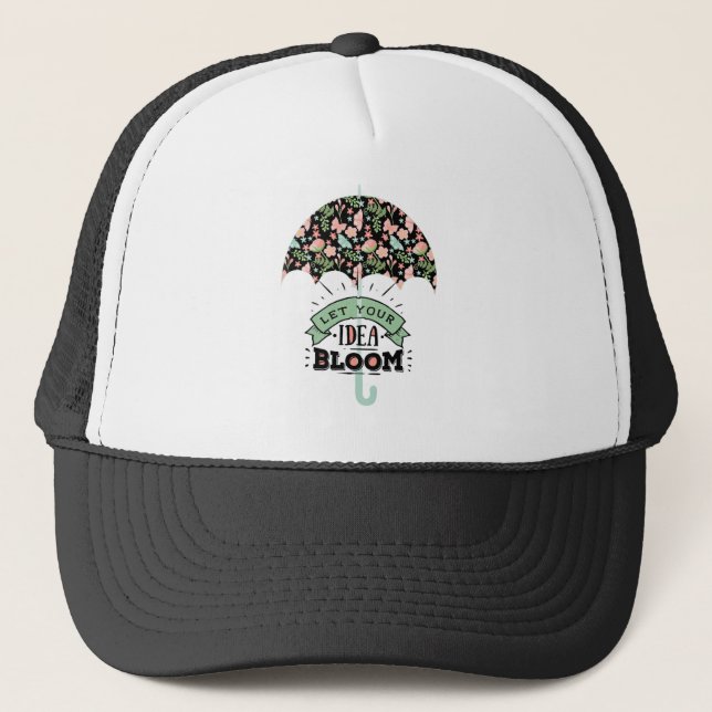 Idea Bloom Umbrella Truckerkappe (Vorderseite)