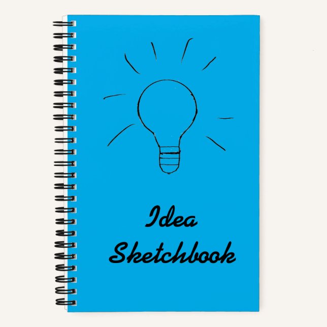 Idea Blue Sketchbook Notebook Notizbuch (Vorderseite)