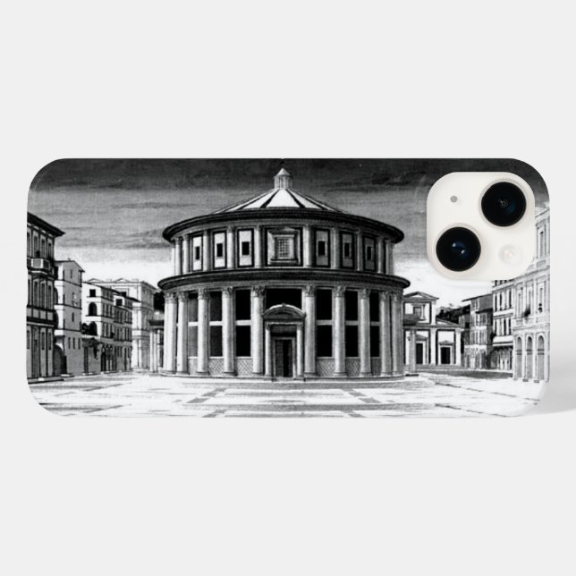 IDEAL CITY Renaissance Architektur Schwarz-weiß Case-Mate iPhone Hülle (Rückseite (Horizontal))