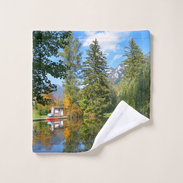 Idéal de l'étang d'automne (Gant de toilette)