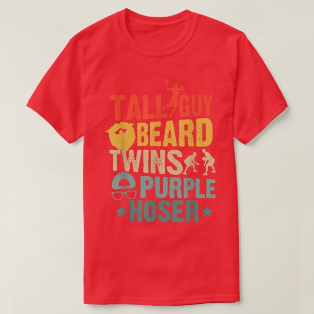 Ideal für Kinder Typ Tall Typ Bart Twins Lila  T-Shirt (Design vorne)