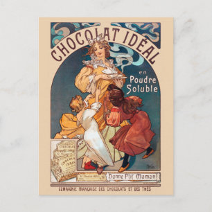 Ideale Schokolade Frankreich Art Nouveau Vintage-W Postkarte