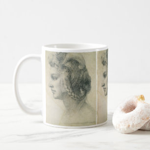 Idealer Kopf einer Frau von Michelangelo Kaffeetasse