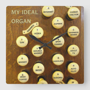 Ideales Organ Quadratische Wanduhr