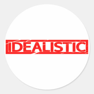 Idealistische Briefmarke Runder Aufkleber