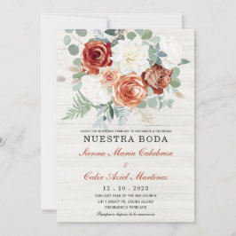 Ideas de Boda de Terracota en Español Einladung
