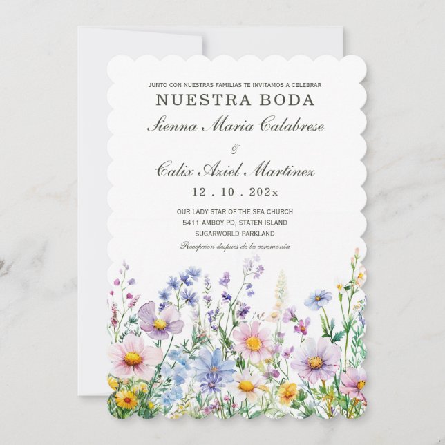 Ideas de Boda de Terracota en Español Einladung (Vorderseite)