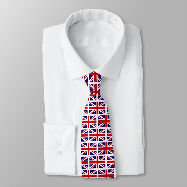Idée britannique de cadeau de cravate de motif de (Attaché)