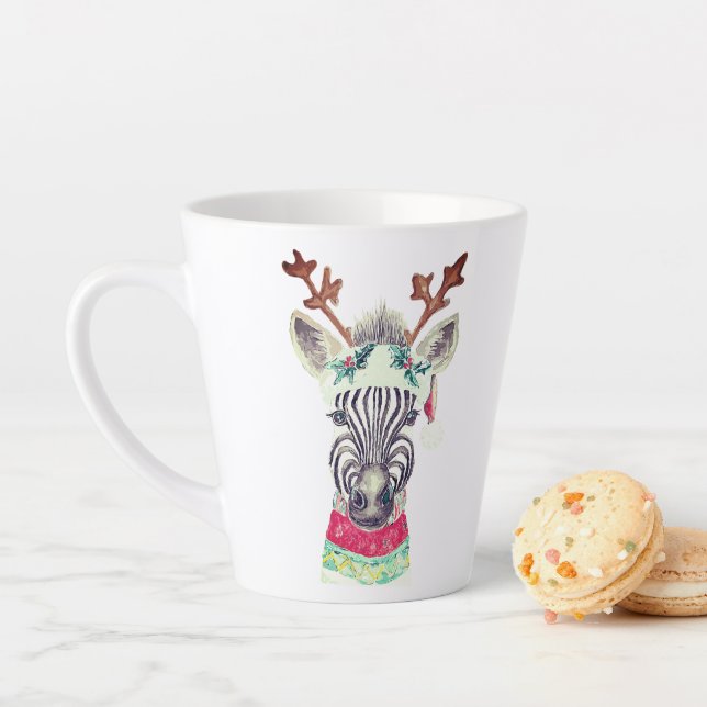 Idée cadeau de Noël moderne Latte Mug (En situation)