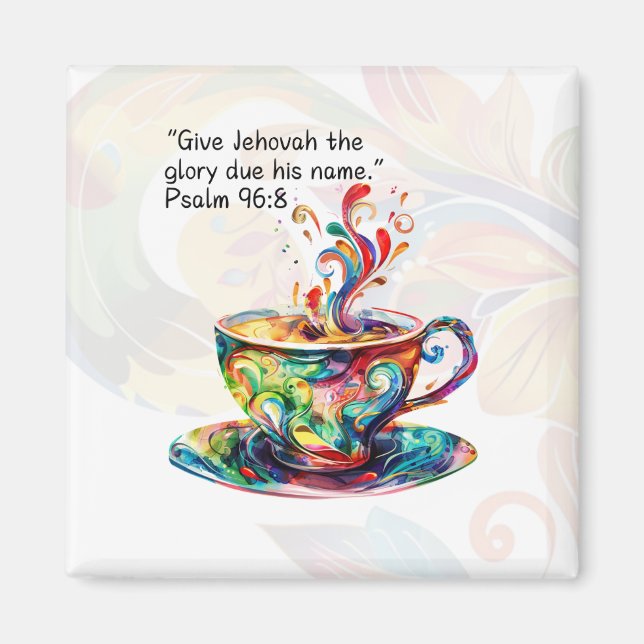 Idée cadeau JW - 2025 Année Texte Magnet Psaume 96 (Devant)