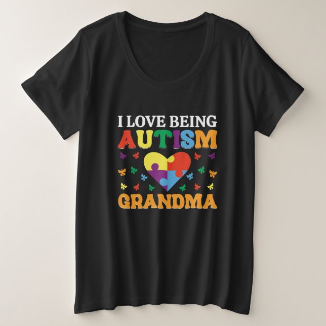 Idée cadeau pour l'autisme grand-mère, fière grand (Design devant)