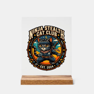 Idée cadeau pour maman de chat Ninja Stealth Cat -