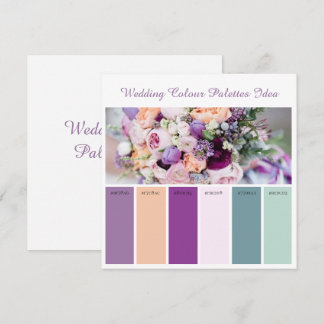 Idée de Cartes de Palettes de Couleurs de Mariage
