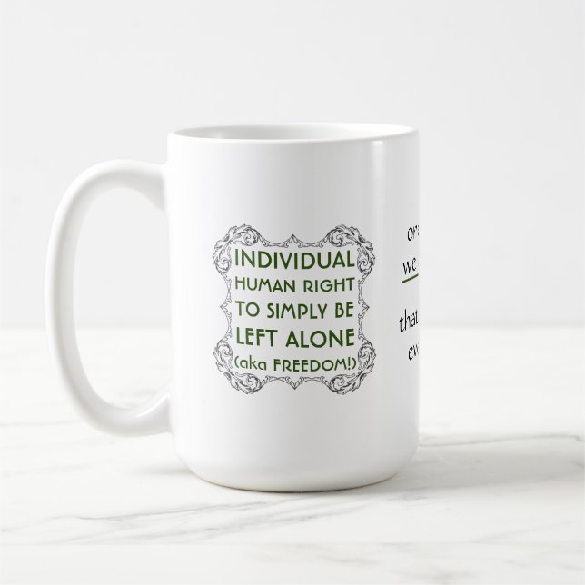 Idee der Freiheit Kaffeetasse (Links)