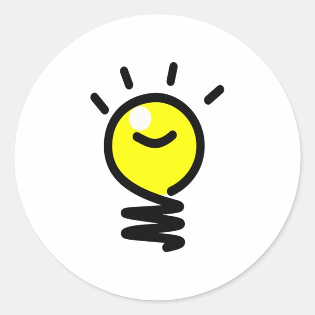 Idee der Leuchtkraft Runder Aufkleber (Vorderseite)