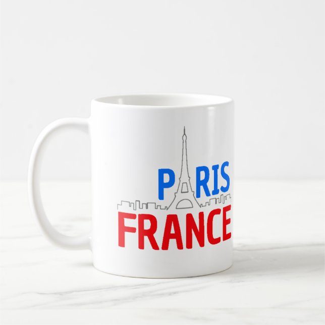 Idee für Paris France, Baguette, Eiffel, Psg Kaffeetasse (Links)