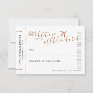 Idée Voyage Carte Conseil Wedding shower Date Nuit