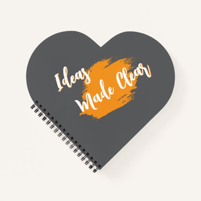 Ideen für Clear Heart Notebook Notizbuch (Vorderseite)