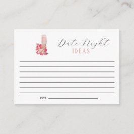 Ideen für die Nacht Brautparty Petals & Prosecco Hinweiskarte