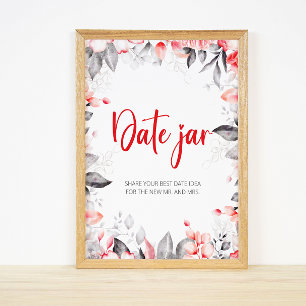 Ideen für einen Blumen-Date-Abend. Date-Glas-Brida Poster