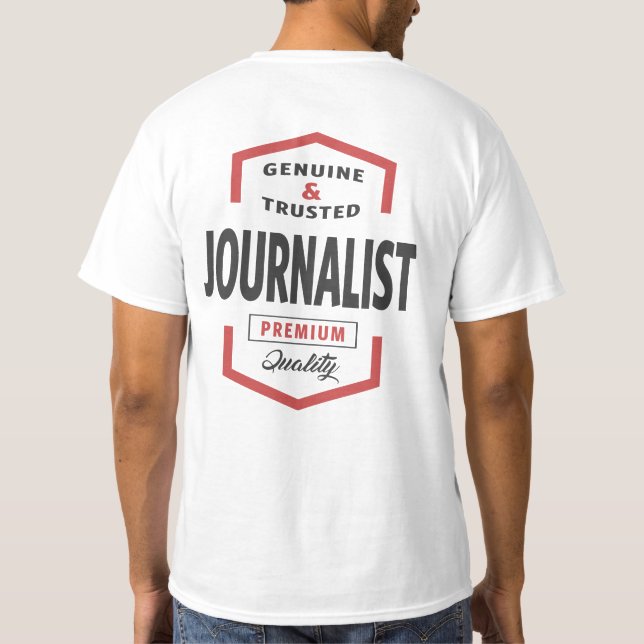 Ideen für journalistische Logokombinationen. T-Shirt (Rückseite)