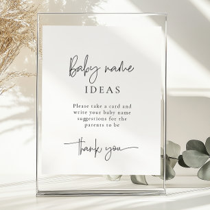Ideen für moderne kalligraphische Babynamen Poster