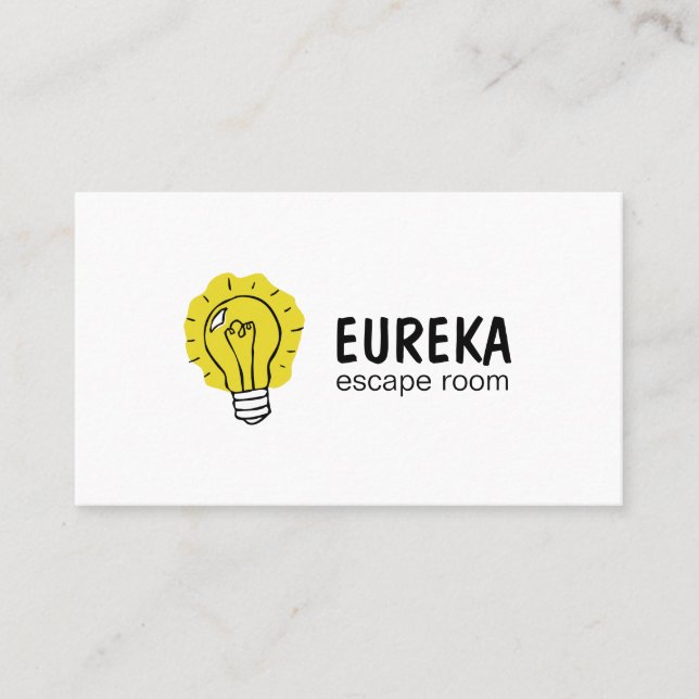 Ideen-Glühlampen-Logo-Visitenkarte Visitenkarte (Vorderseite)