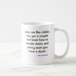 Ideen sind wie Kaninchen. Sie erhalten Paare und Kaffeetasse