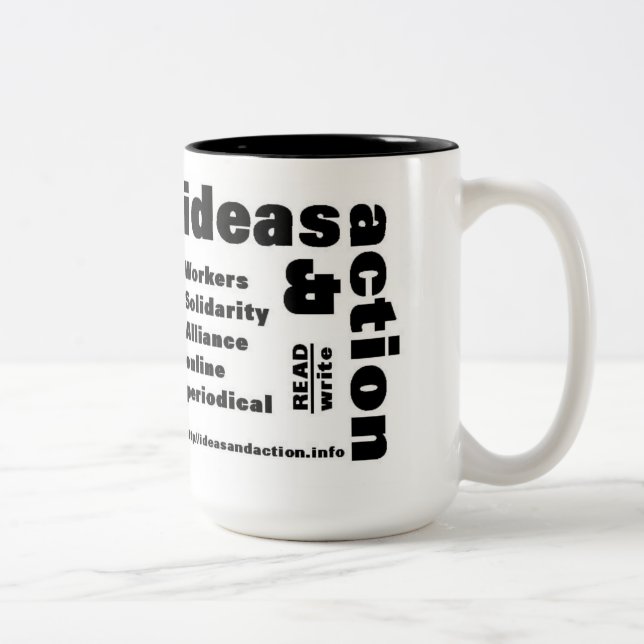 Ideen u. Aktion wsa Netz zine Kaffee-Tasse Zweifarbige Tasse (Rechts)