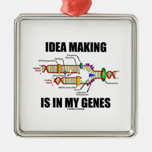 Ideenbildung ist in meinen Genen (DNA-Replikation) Silbernes Ornament