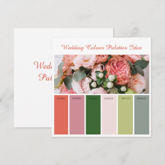 Ideenkarte für Hochzeitspalette Einladung