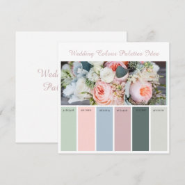 Ideenkarte für Hochzeitspalette Einladung