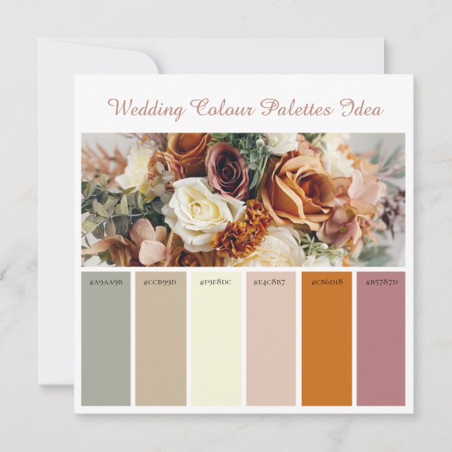 Ideenkarte für Hochzeitspalette Einladung (Vorderseite)