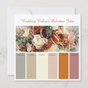 Ideenkarte für Hochzeitspalette Einladung