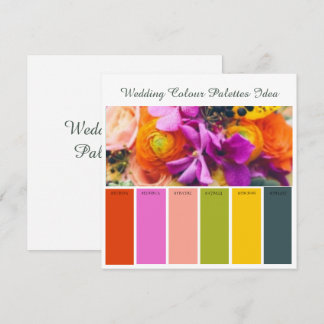 Ideenkarte für Hochzeitspalette Einladung