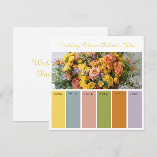Ideenkarte für Hochzeitspalette Einladung (Vorne/Hinten)