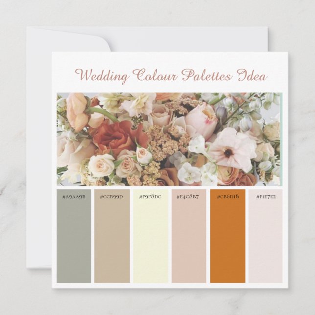 Ideenkarte für Hochzeitspalette Einladung (Vorderseite)
