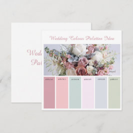 Ideenkarte für Hochzeitspalette Einladung